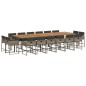 vidaXL 17-tlg. Garten-Essgruppe mit Kissen Grau Poly Rattan vidaXL 17-tlg. Garten-Essgruppe mit Kissen Grau Poly Rattan