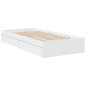 vidaXL Bettgestell mit Schubladen Weiß 90x200 cm Holzwerkstoff vidaXL Bettgestell mit Schubladen Weiß 90x200 cm Holzwerkstoff
