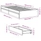 vidaXL Bettgestell mit Schubladen Weiß 90x200 cm Holzwerkstoff vidaXL Bettgestell mit Schubladen Weiß 90x200 cm Holzwerkstoff