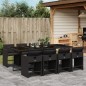 vidaXL 9-tlg. Garten-Essgruppe mit Kissen Schwarz Poly Rattan vidaXL 9-tlg. Garten-Essgruppe mit Kissen Schwarz Poly Rattan