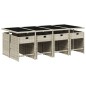 vidaXL 9-tlg. Garten-Essgruppe mit Kissen Hellgrau Poly Rattan vidaXL 9-tlg. Garten-Essgruppe mit Kissen Hellgrau Poly Rattan