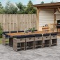 vidaXL 11-tlg. Garten-Essgruppe mit Kissen Grau Poly Rattan vidaXL 11-tlg. Garten-Essgruppe mit Kissen Grau Poly Rattan
