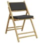 vidaXL 3-tlg. Bistro-Set Klappbar mit Dunkelgrauen Kissen Bambus vidaXL 3-tlg. Bistro-Set Klappbar mit Dunkelgrauen Kissen Bambus