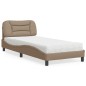 vidaXL Bett mit Matratze Cappuccino-Braun 90x200 cm Kunstleder vidaXL Bett mit Matratze Cappuccino-Braun 90x200 cm Kunstleder