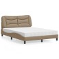 vidaXL Bett mit Matratze Cappuccino-Braun 120x200 cm Kunstleder vidaXL Bett mit Matratze Cappuccino-Braun 120x200 cm Kunstleder