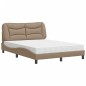 vidaXL Bett mit Matratze Cappuccino-Braun 120x200 cm Kunstleder vidaXL Bett mit Matratze Cappuccino-Braun 120x200 cm Kunstleder