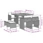 vidaXL 9-tlg. Garten-Essgruppe mit Kissen Grau Poly Rattan vidaXL 9-tlg. Garten-Essgruppe mit Kissen Grau Poly Rattan