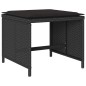 vidaXL 11-tlg. Garten-Essgruppe mit Kissen Schwarz Poly Rattan vidaXL 11-tlg. Garten-Essgruppe mit Kissen Schwarz Poly Rattan