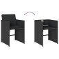 vidaXL 11-tlg. Garten-Essgruppe mit Kissen Schwarz Poly Rattan vidaXL 11-tlg. Garten-Essgruppe mit Kissen Schwarz Poly Rattan