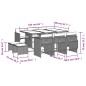 vidaXL 11-tlg. Garten-Essgruppe mit Kissen Braun Poly Rattan vidaXL 11-tlg. Garten-Essgruppe mit Kissen Braun Poly Rattan