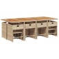 vidaXL 13-tlg. Garten-Essgruppe mit Kissen Beige Poly Rattan vidaXL 13-tlg. Garten-Essgruppe mit Kissen Beige Poly Rattan