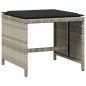 vidaXL 17-tlg. Garten-Essgruppe mit Kissen Hellgrau Poly Rattan vidaXL 17-tlg. Garten-Essgruppe mit Kissen Hellgrau Poly Rattan