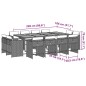 vidaXL 13-tlg. Garten-Essgruppe mit Kissen Schwarz Poly Rattan vidaXL 13-tlg. Garten-Essgruppe mit Kissen Schwarz Poly Rattan