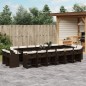 vidaXL 17-tlg. Garten-Essgruppe mit Kissen Braun Poly Rattan vidaXL 17-tlg. Garten-Essgruppe mit Kissen Braun Poly Rattan