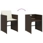 vidaXL 17-tlg. Garten-Essgruppe mit Kissen Braun Poly Rattan vidaXL 17-tlg. Garten-Essgruppe mit Kissen Braun Poly Rattan