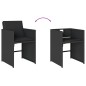 vidaXL 17-tlg. Garten-Essgruppe mit Kissen Schwarz Poly Rattan vidaXL 17-tlg. Garten-Essgruppe mit Kissen Schwarz Poly Rattan