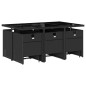 vidaXL 11-tlg. Garten-Essgruppe mit Kissen Schwarz Poly Rattan vidaXL 11-tlg. Garten-Essgruppe mit Kissen Schwarz Poly Rattan