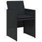 vidaXL 11-tlg. Garten-Essgruppe mit Kissen Schwarz Poly Rattan vidaXL 11-tlg. Garten-Essgruppe mit Kissen Schwarz Poly Rattan