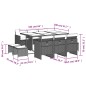 vidaXL 11-tlg. Garten-Essgruppe mit Kissen Schwarz Poly Rattan vidaXL 11-tlg. Garten-Essgruppe mit Kissen Schwarz Poly Rattan