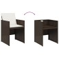 vidaXL 11-tlg. Garten-Essgruppe mit Kissen Braun Poly Rattan vidaXL 11-tlg. Garten-Essgruppe mit Kissen Braun Poly Rattan
