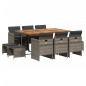 vidaXL 11-tlg. Garten-Essgruppe mit Kissen Grau Poly Rattan vidaXL 11-tlg. Garten-Essgruppe mit Kissen Grau Poly Rattan