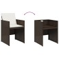 vidaXL 15-tlg. Garten-Essgruppe mit Kissen Braun Poly Rattan vidaXL 15-tlg. Garten-Essgruppe mit Kissen Braun Poly Rattan