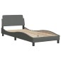 vidaXL Bett mit Matratze Dunkelgrau 80x200 cm Stoff vidaXL Bett mit Matratze Dunkelgrau 80x200 cm Stoff