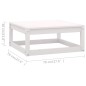 vidaXL 11-tlg. Garten-Lounge-Set mit Kissen Weiß Kiefer Massivholz vidaXL 11-tlg. Garten-Lounge-Set mit Kissen Weiß Kiefer Massivholz