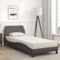 vidaXL Bett mit Matratze Grau 90x200 cm Kunstleder vidaXL Bett mit Matratze Grau 90x200 cm Kunstleder