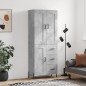 Highboard Betongrau 69,5x34x180 cm Holzwerkstoff Highboard Betongrau 69,5x34x180 cm Holzwerkstoff