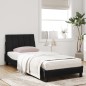 vidaXL Bett mit Matratze Schwarz 90x200 cm Samt vidaXL Bett mit Matratze Schwarz 90x200 cm Samt