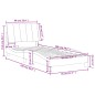 vidaXL Bett mit Matratze Schwarz 90x200 cm Samt vidaXL Bett mit Matratze Schwarz 90x200 cm Samt