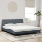 vidaXL Bett mit Matratze Dunkelgrau 180x200 cm Samt vidaXL Bett mit Matratze Dunkelgrau 180x200 cm Samt