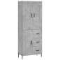 Highboard Betongrau 69,5x34x180 cm Holzwerkstoff Highboard Betongrau 69,5x34x180 cm Holzwerkstoff