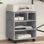 vidaXL Druckerständer mit Rollen Betongrau 41x32x48 cm vidaXL Druckerständer mit Rollen Betongrau 41x32x48 cm