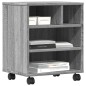 vidaXL Druckerständer mit Rollen Grau Sonoma 41x32x48 cm vidaXL Druckerständer mit Rollen Grau Sonoma 41x32x48 cm