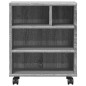 vidaXL Druckerständer mit Rollen Grau Sonoma 41x32x48 cm vidaXL Druckerständer mit Rollen Grau Sonoma 41x32x48 cm
