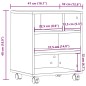 vidaXL Druckerständer mit Rollen Grau Sonoma 41x32x48 cm vidaXL Druckerständer mit Rollen Grau Sonoma 41x32x48 cm