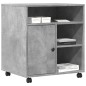 vidaXL Druckerständer mit Rollen Betongrau 60x50x67 cm vidaXL Druckerständer mit Rollen Betongrau 60x50x67 cm