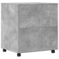 vidaXL Druckerständer mit Rollen Betongrau 60x50x67 cm vidaXL Druckerständer mit Rollen Betongrau 60x50x67 cm
