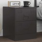 vidaXL Nachttisch Schwarz 34,5x39x44 cm Stahl vidaXL Nachttisch Schwarz 34,5x39x44 cm Stahl