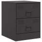 vidaXL Nachttisch Schwarz 34,5x39x44 cm Stahl vidaXL Nachttisch Schwarz 34,5x39x44 cm Stahl