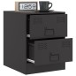 vidaXL Nachttisch Schwarz 34,5x39x44 cm Stahl vidaXL Nachttisch Schwarz 34,5x39x44 cm Stahl