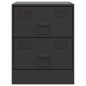 vidaXL Nachttisch Schwarz 34,5x39x44 cm Stahl vidaXL Nachttisch Schwarz 34,5x39x44 cm Stahl