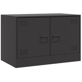 vidaXL TV-Schrank Schwarz 67x39x44 cm Stahl