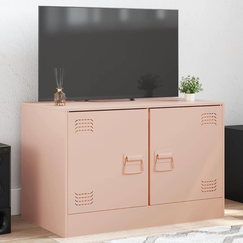 vidaXL TV-Schrank Rosa 67x39x44 cm Stahl vidaXL TV-Schrank Rosa 67x39x44 cm Stahl