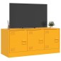 vidaXL TV-Schrank Senfgelb 99x39x44 cm Stahl vidaXL TV-Schrank Senfgelb 99x39x44 cm Stahl