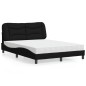 vidaXL Bett mit Matratze Schwarz 120x200 cm Stoff vidaXL Bett mit Matratze Schwarz 120x200 cm Stoff