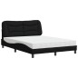 vidaXL Bett mit Matratze Schwarz 120x200 cm Stoff vidaXL Bett mit Matratze Schwarz 120x200 cm Stoff