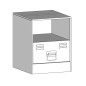 vidaXL Nachttisch Anthrazit 34,5x39x44 cm Stahl vidaXL Nachttisch Anthrazit 34,5x39x44 cm Stahl